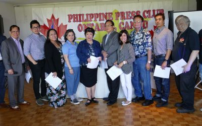 Philippine Press Club of Ontario (PPCO) joint Annual General Meeting and Elections held on May 20 2018 at the JC’s Banquet Hall in Scarborough, Ontario, Canada